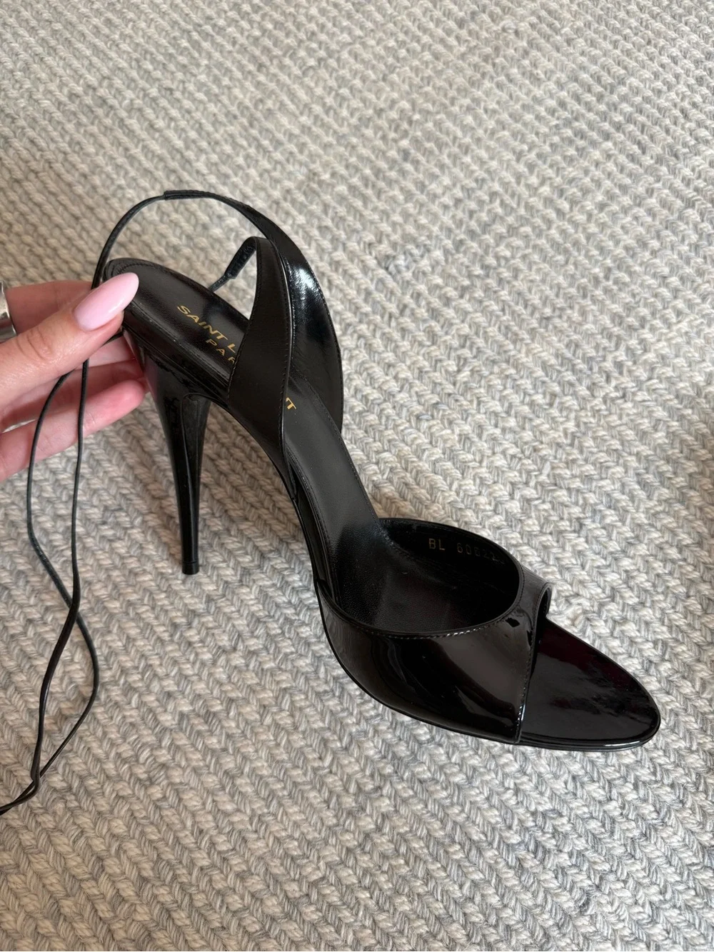 Authentic Saint Laurent Strappy Black Heels